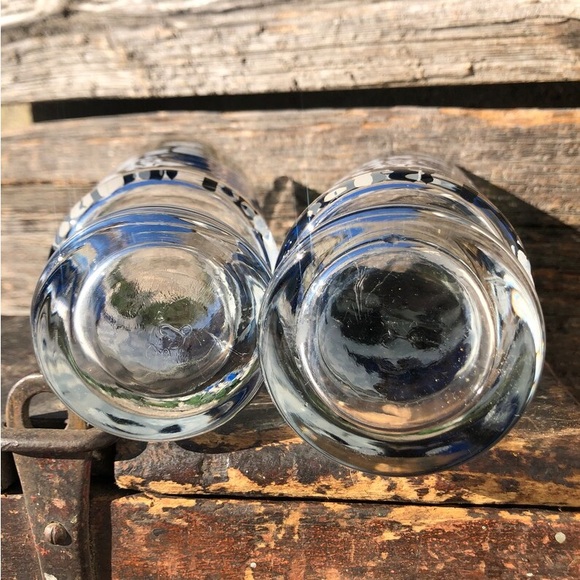 Vintage Libbey Grapes glasses Retro Swanky swigs Glassware Blue Green White Vtg - Picture 6 of 11